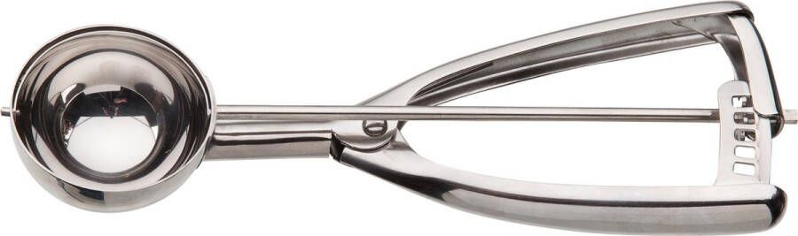 Diamant Sabatier portioneerlepel ijsschep 49mm RVS skinkaart