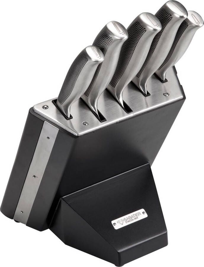 Diamant Sabatier Riyouri Messenblok 5-delig Zwart Hout RVS