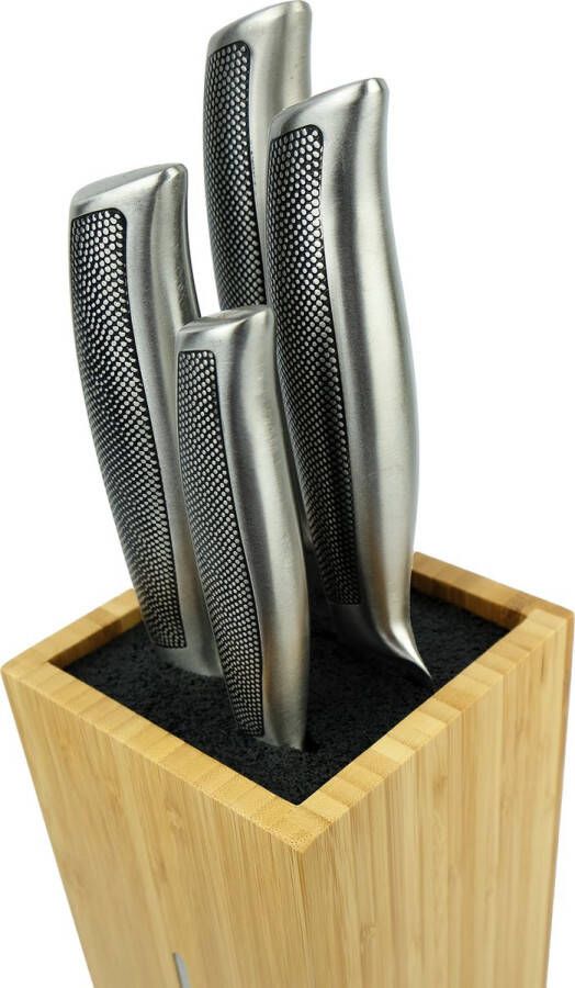 Diamant Sabatier Riyouri Messenblok Hout 4-Delig Compleet met Santokumes