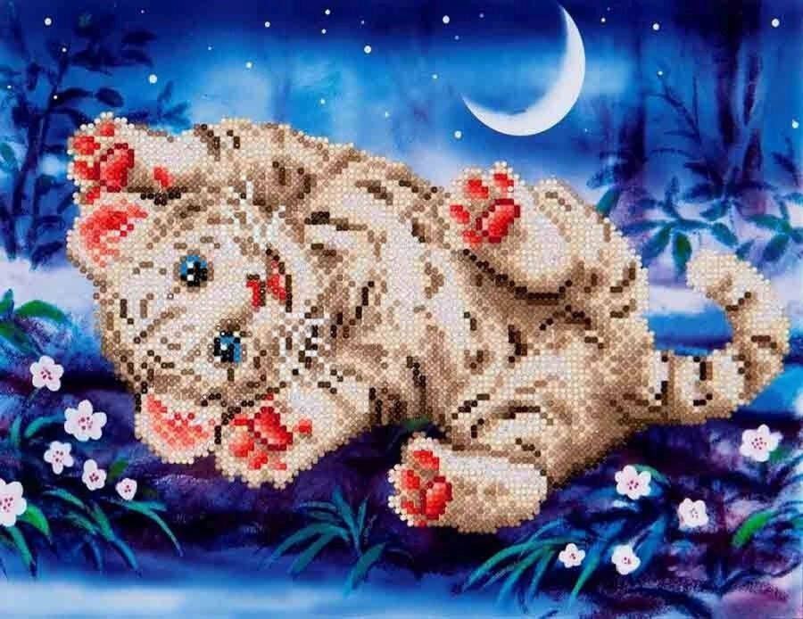 DIAMOND DOTZ DIAMOND DOTZ Baby Tiger Diamond Painting 4.712 Dotz 36x28 cm