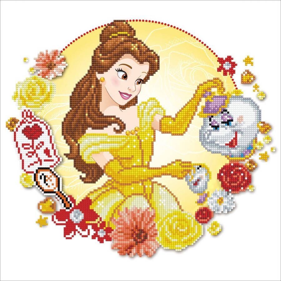 DIAMOND DOTZ DIAMOND DOTZ Belle's Wereld Diamond Painting 40x40 cm