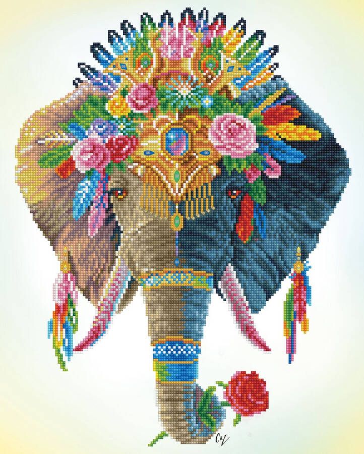 DIAMOND DOTZ DIAMOND DOTZ Bohemian Elephant Diamond Painting 13.596 Dotz 51x41 cm