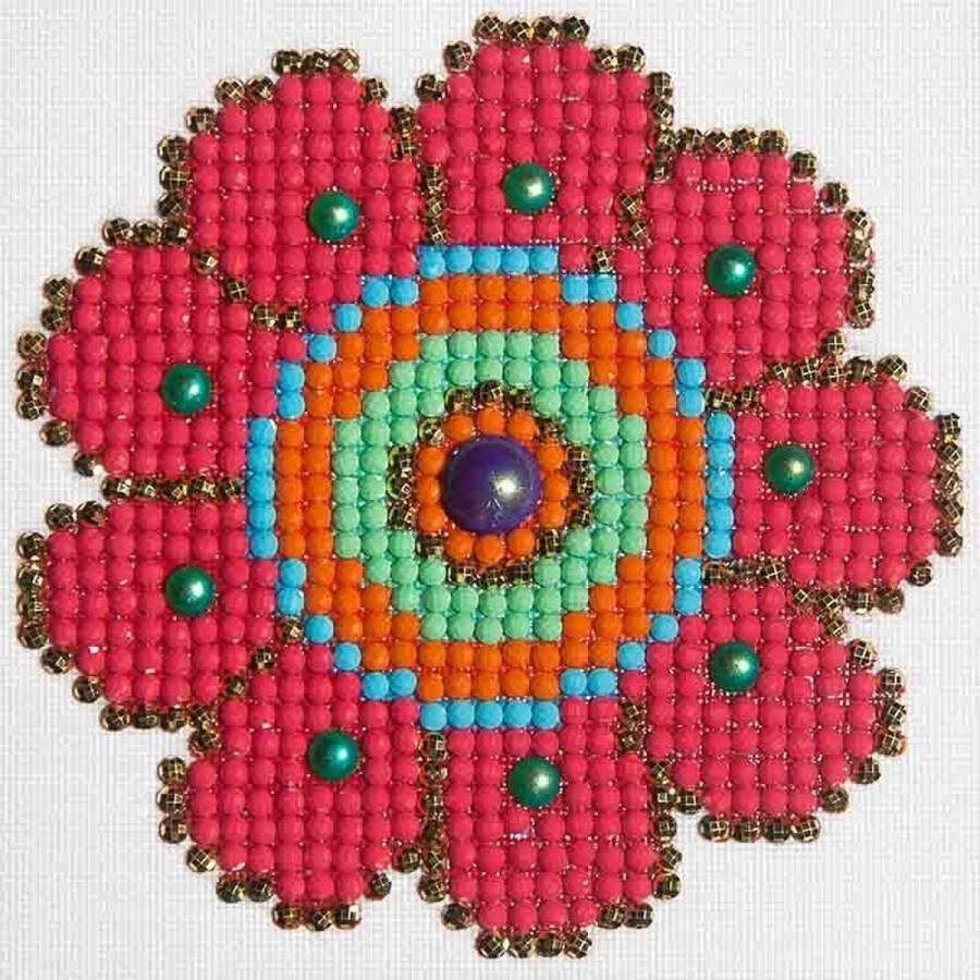 DIAMOND DOTZ DIAMOND DOTZ DD1.008 Originele 5D Diamond Painting Set Flower Power Knutselpakket met 763 Ronde Steentjes Dotz voor Volwassenen Hobbypakket ca. 10 x 10 cm voor Kinderen Vanaf 8 Jaar