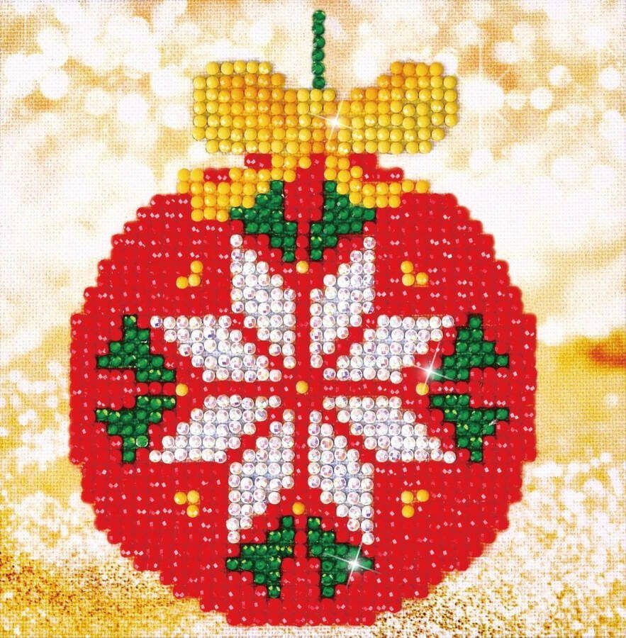 DIAMOND DOTZ DIAMOND DOTZ DD2.021 Originele 5D Diamond Painting Set Red Bauble Picture Knutselpakket met 1.123 Ronde Steentjes Dotz voor Volwassenen Hobbypakket ca. 13x13 cm voor Kinderen Vanaf 8 Jaar