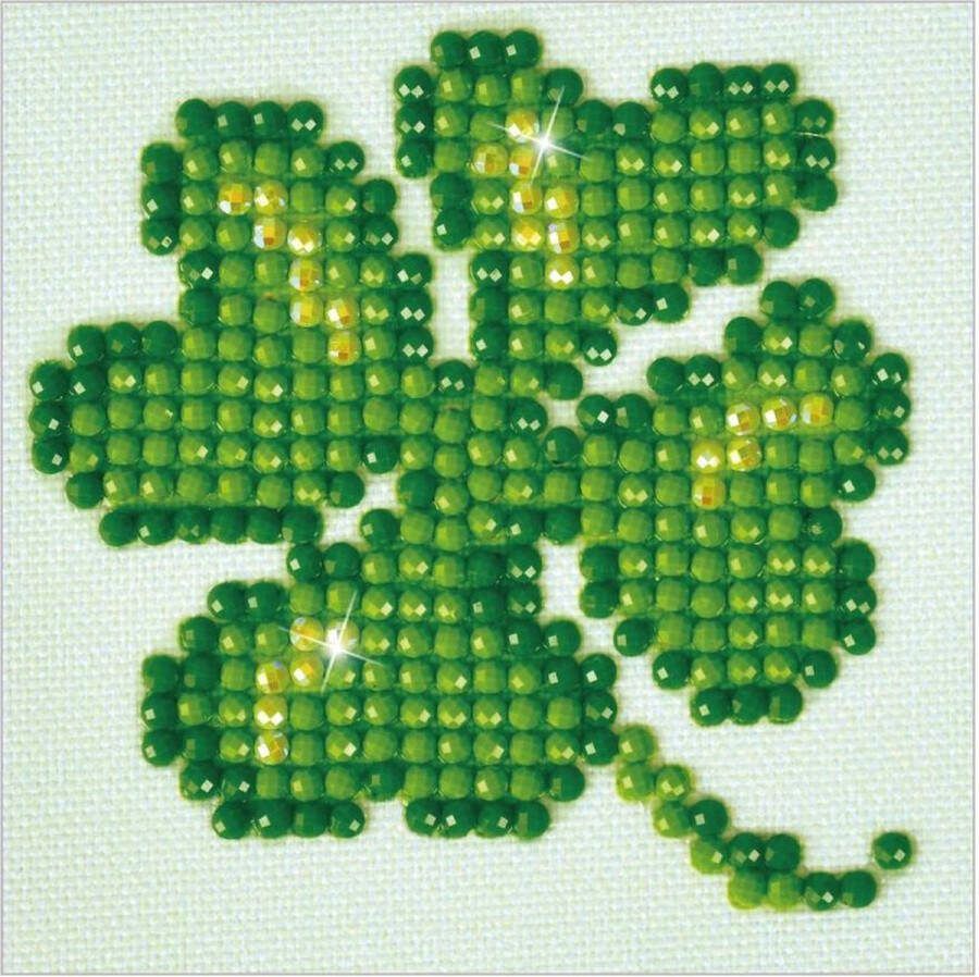 DIAMOND DOTZ DIAMOND DOTZ DDS.011 Originele 5D Diamond Painting Set Lucky Leaves Knutselpakket met 367 Ronde Steentjes Dotz voor Volwassenen Hobbypakket ca. 7.6x7.6 cm voor Kinderen Vanaf 8 Jaar
