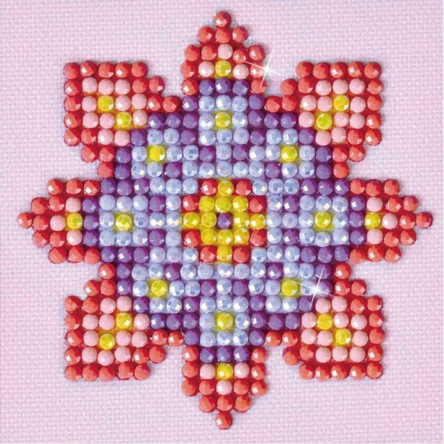 DIAMOND DOTZ DIAMOND DOTZ DDS.030 Originele 5D Diamond Painting Set Flower Mandala Knutselpakket met 373 Ronde Steentjes Dotz voor Volwassenen Hobbypakket ca. 7 6x7 6 cm voor Kinderen Vanaf 8 Jaar