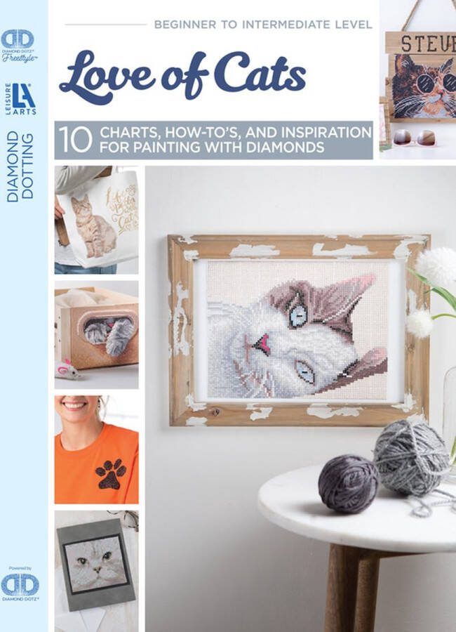 DIAMOND DOTZ DIAMOND DOTZ FREESTYLE PATRONENBOEK LOVE OF CATS NEEDLEART WORLD