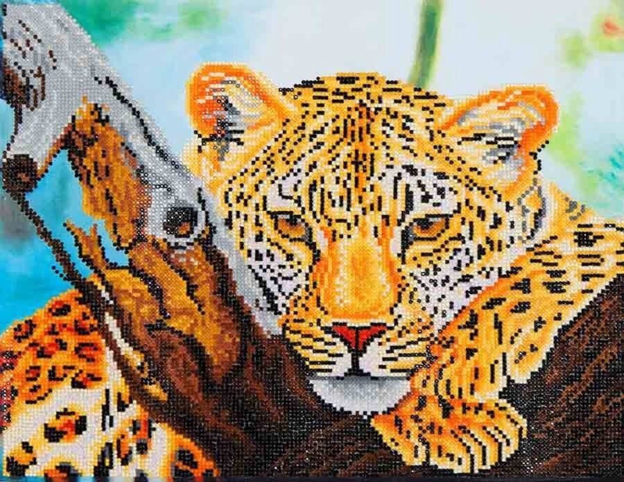 DIAMOND DOTZ DIAMOND DOTZ Leopard Look Diamond Painting 15.459 Dotz 46x36 cm