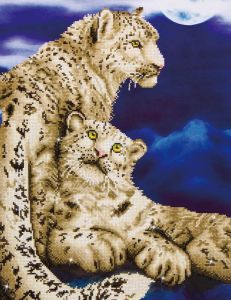 DIAMOND DOTZ DIAMOND DOTZ Snow Leopards Diamond Painting 25.178 Dotz 77x52 cm
