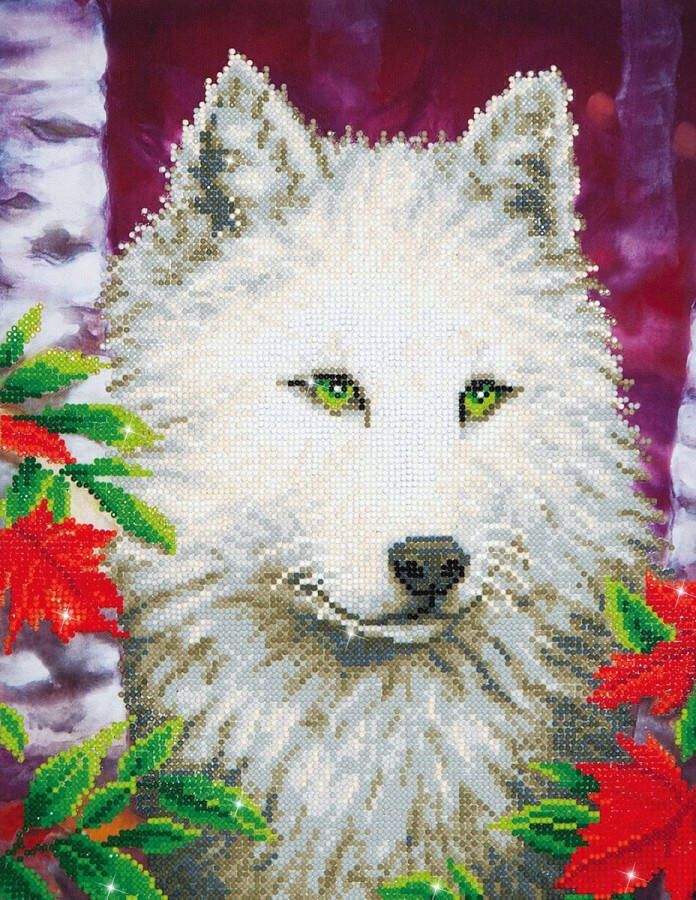 DIAMOND DOTZ DIAMOND DOTZ White Wolf Diamond Painting 13.808 Dotz 46x36 cm