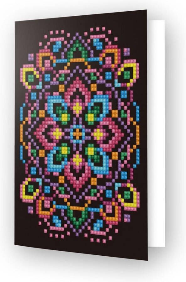 DIAMOND DOTZ Diamond painting kaarten DDG.023 Wenskaart zwarte mandala 12 6 x 17 7 cm