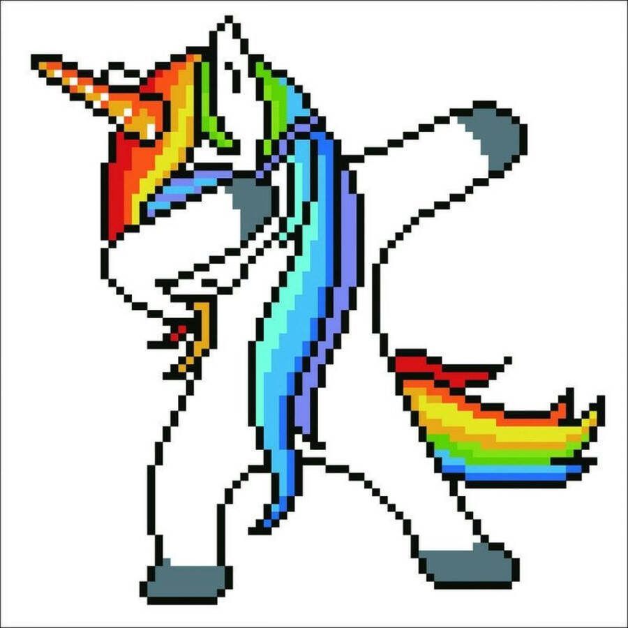 DIAMOND DOTZ Diamond painting kinderen Eenhoorn dab 23 x 23cm Ronde steentjes Volledig pakket