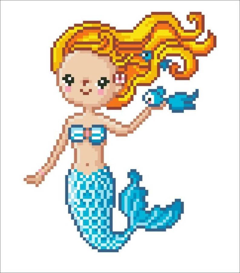 DIAMOND DOTZ Diamond painting kinderen Zeemeermin 23 x 25cm Ronde steentjes Volledig pakket
