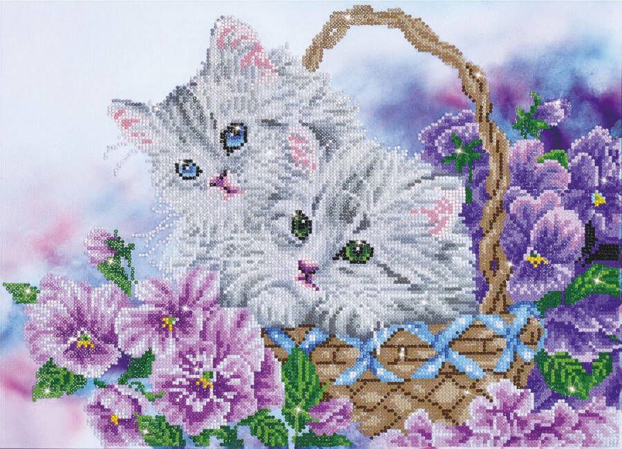 Diamond Dotz Dimaond Dotz Kitty Basket Diamond Painting (60x46 cm)