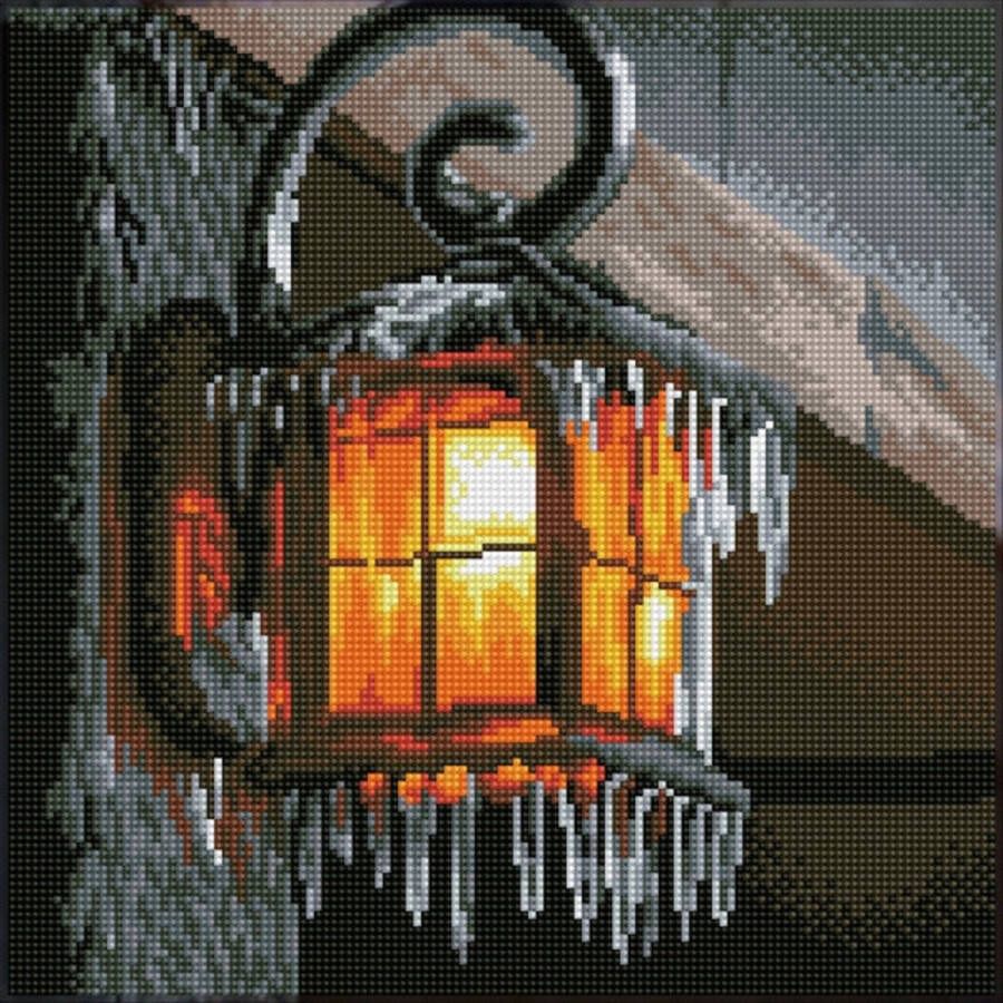 DIAMOND DOTZ Full Diamond Painting Volwassenen Hobby Volledig Pakket Vierkante Steentjes DQ8.022 Magische lantaarn 34.5 x 34.5cm
