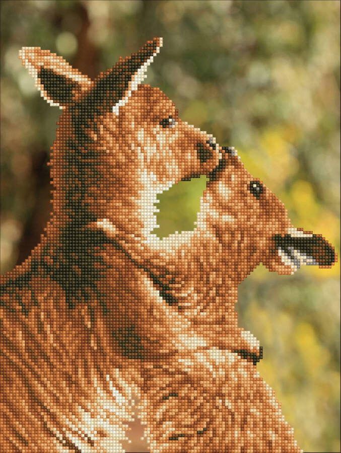 DIAMOND DOTZ Kissing Kangas Diamond Dotz 39x49 cm