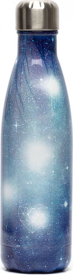 Diamondheart Diamond-Heart Galaxy Drink- & Thermosfles 500ML Blauw