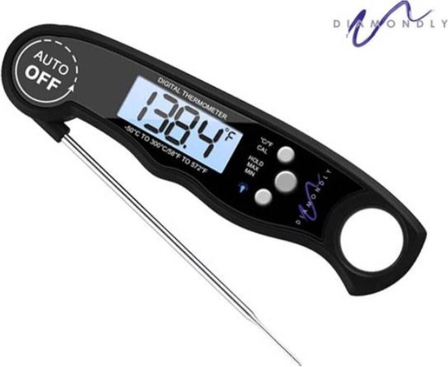 Small Sales Digitale Thermometer|Koken|Vleesthermometer|Oven|Water|Binnen en Buiten|RVS|Waterdicht|Supersnel|Batterij inbegrepen