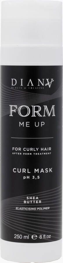 Diana Beauty & Creative FORM me UP organic haar omvorming thuisverzorg Masker voor krullend haar 250 ml met karitéboter en flexibele polymeren na permanente behandelingen for curly hair