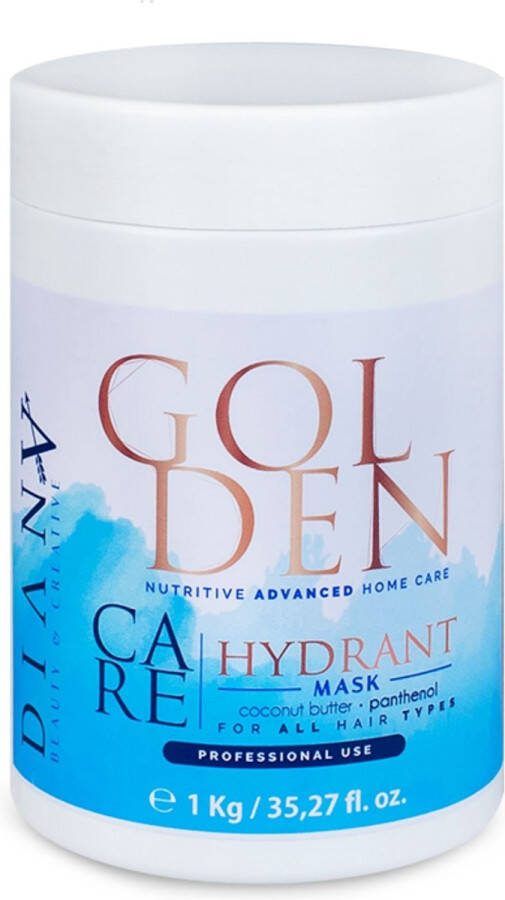Diana Beauty & Creative Golden Protein keratine behandeling haarmasker voor blond haar 1000g Voor thuiszorg na een proteïne keratine haar straightening behandeling (NO YELLOW effect ) BESTE VOOR: Gebleekt Gekleurd Blond zonder parabenen sulfaten en siliconen