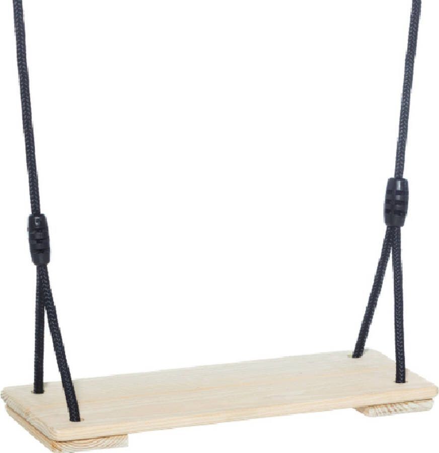 DICE-Outdoor DICE geïmpregneerd houten schommelzitje zwart touw
