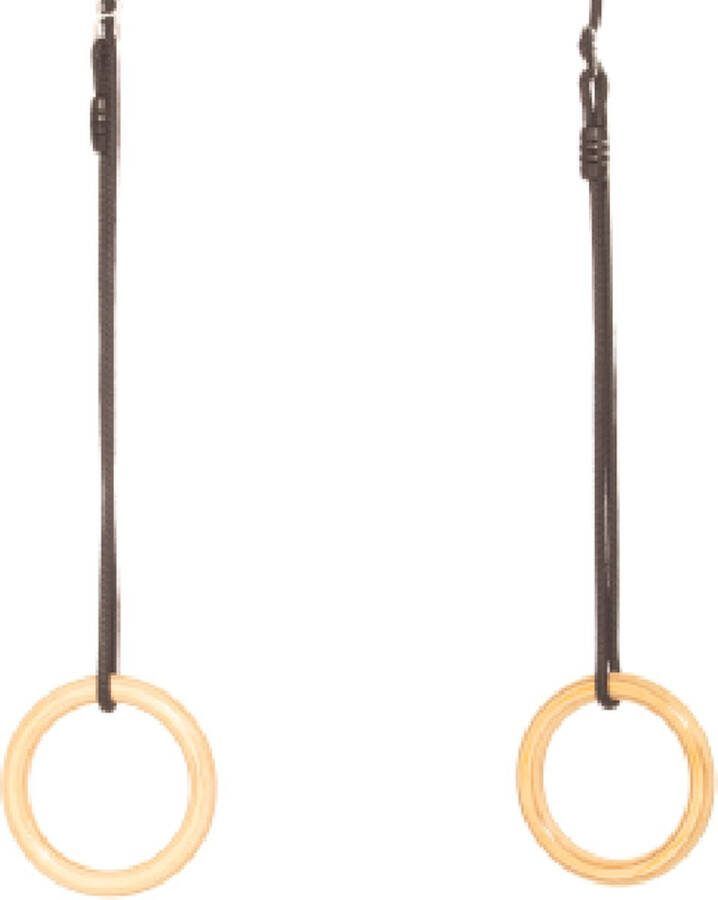 DICE-Outdoor DICE houten turnringen zwart touw