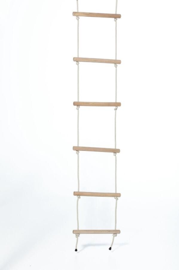 DICE-Outdoor DICE houten touwladder 6 sporten – beige touw