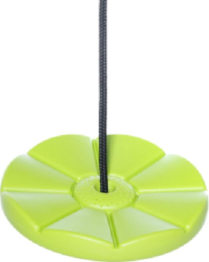 DICE-Outdoor DICE kunststof schotelschommel lime zwart touw