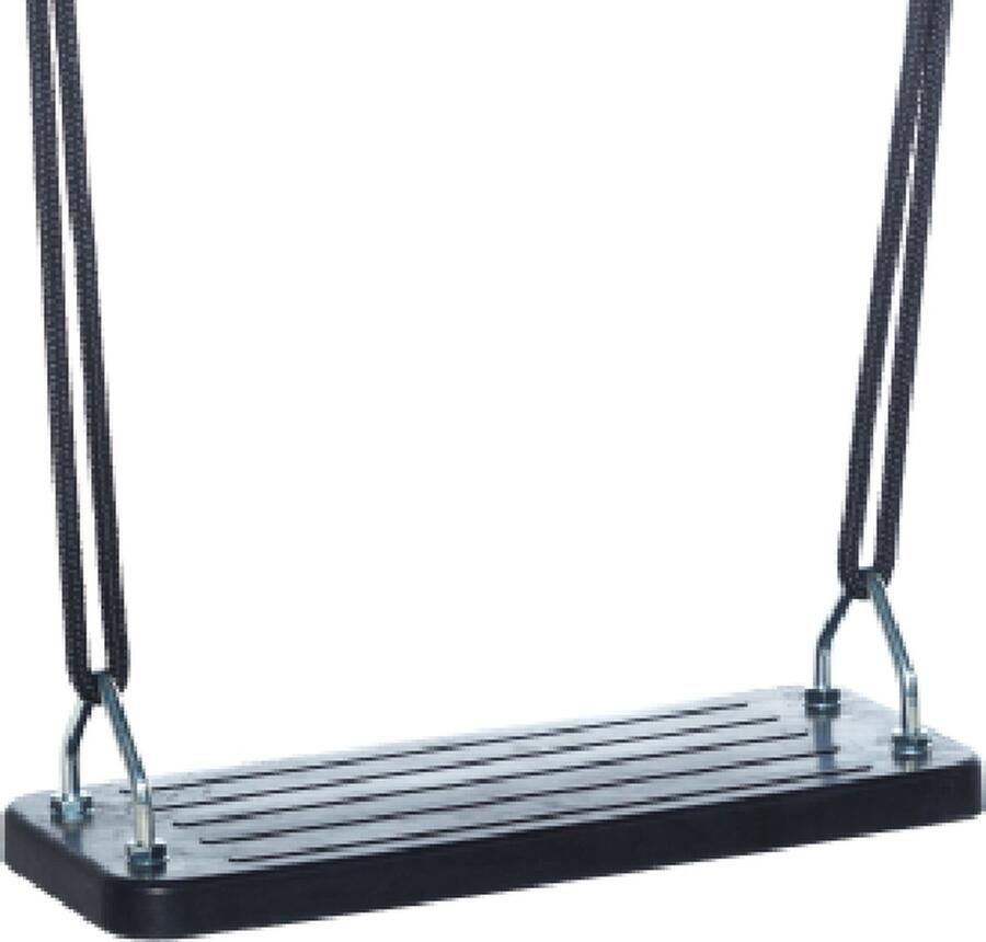 DICE-Outdoor DICE rubberen schommelzitje – zwart touw