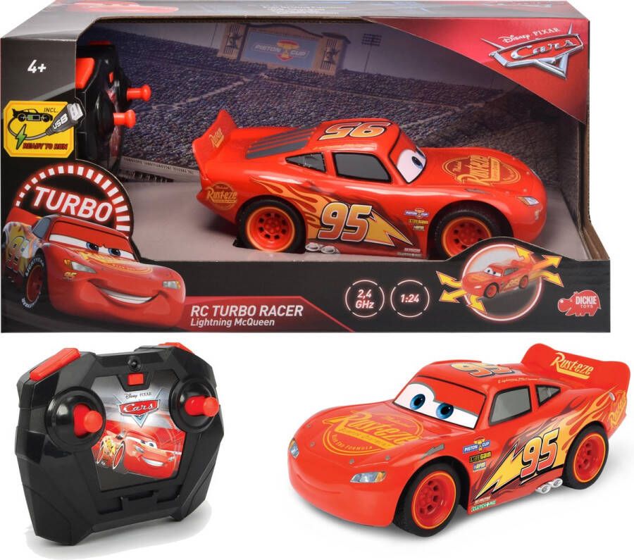 Dickie Toys RC Cars 3 Lightning McQueen Turbo Racer 2 4GHz Bestuurbare auto Vanaf 4 jaar