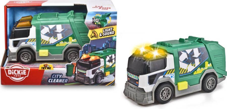 Dickie Toys Vuilniswagen 15cm Licht en Geluid- Speelgoedvoertuig