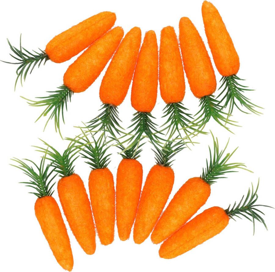 DID hobby decoratie wortelen worteltjes 35x oranje 7 cm knutselen