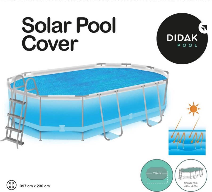 Didak pool Afdekzeil Solar Zwembad Oval 427 X 250 X 100cm Voor Bestway 56620 56714