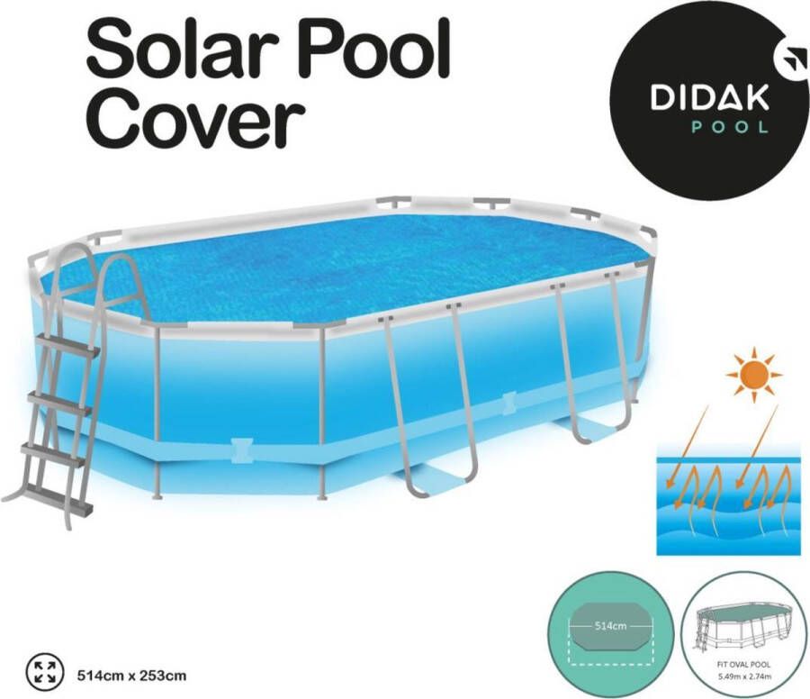 Didak pool Afdekzeil Solar Zwembad Oval 549 X 274 X 122cm Voor Bestway 56710
