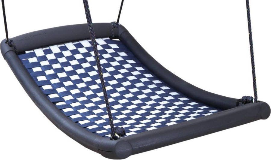 Die Schaukel Nestschommel Zilver-Blauw Medium 136cm x 66cm