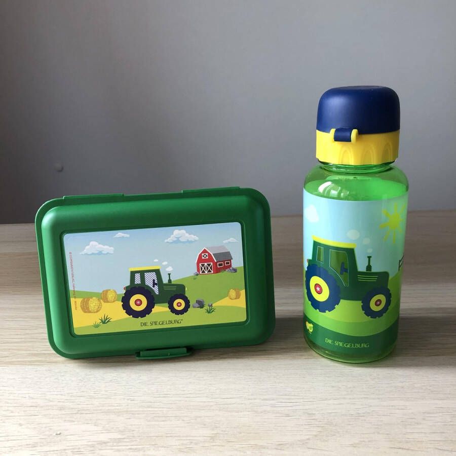 Die Spiegelburg Tractor lunchbox met drinkfles drinkbeker serie Later als ik groot ben ...