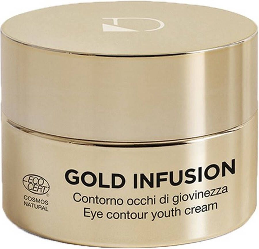 Diego Dalla Palma Gold Infusion Eyecream Oogcrème Hydrateert Verzacht en Verheldert Met Bladgoud voor Alle Huidtypen 15 ml