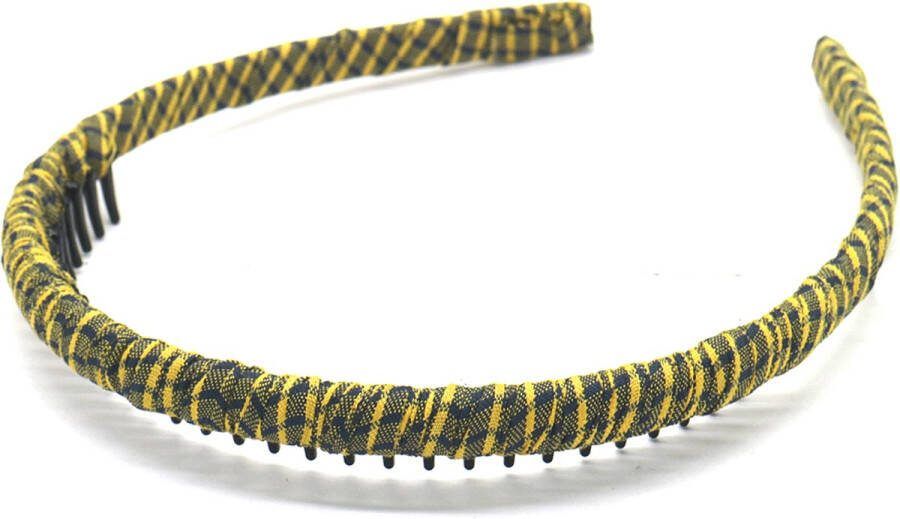 Dielay Haarband met Stof- Diadeem Geel en Blauw