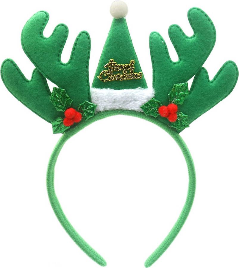 Dielay Haarband voor Kerst Diadeem Kerstmis Gewei Groen