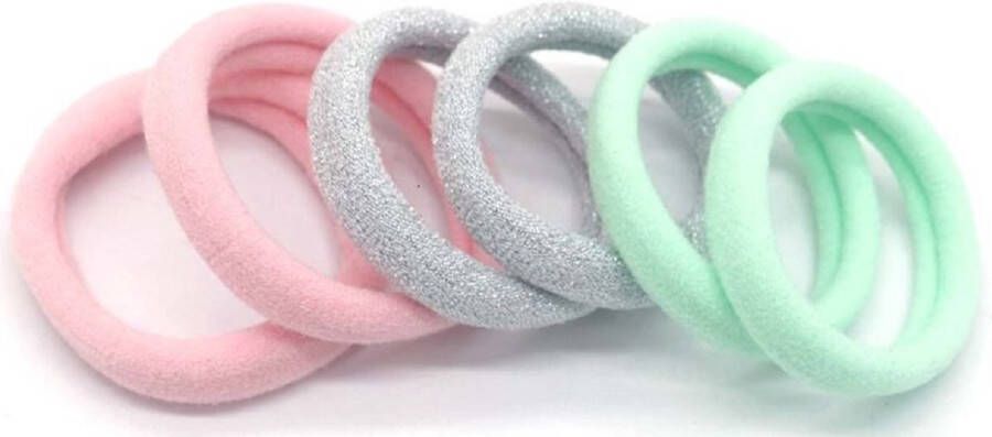 Dielay Haarelastiekjes Set 6 Stuks Elastisch Multicolor
