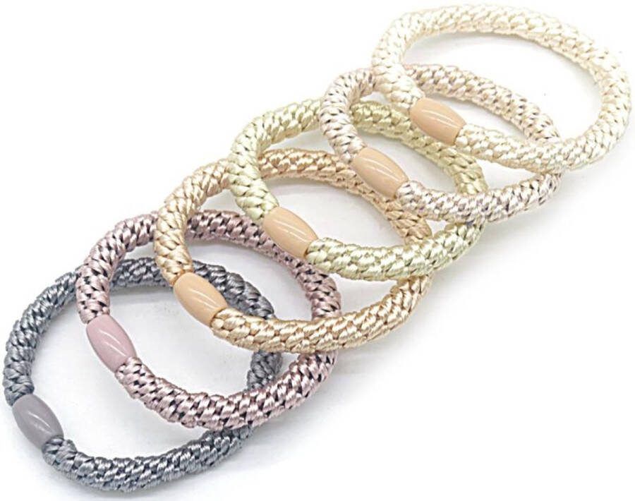 Dielay Haarelastiekjes Set 6 Stuks Multicolor Model 2