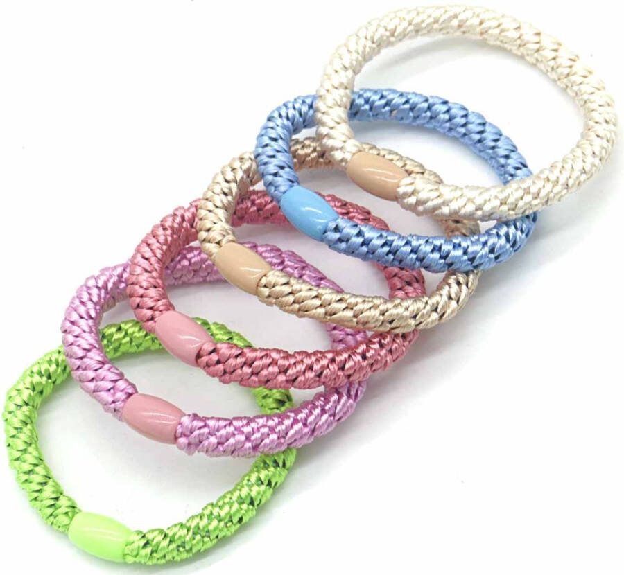 Dielay Haarelastiekjes Set 6 Stuks Multicolor Model 4