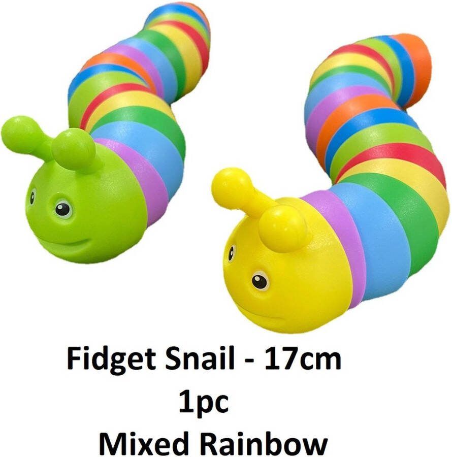 Dielay Magic Slug fidget toys snake slang rups toys 17 cm 1 exemplaar