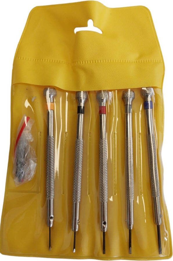 Dielay Set Schroevendraaiers 5 Stuks Precisiegereedschap 0 8 tot 1 6 mm
