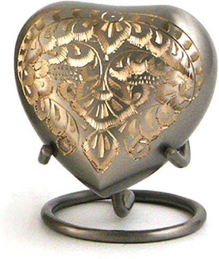 Dierenasbeelden Classic Platinum Bronzen hart Asbeeld Dieren Urn Voor Uw Geliefde Dier Kat Hond Paard Konijn 50 ML