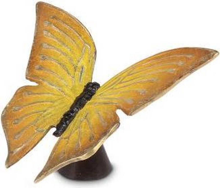 Dierenasbeelden Mini Asbeeld Dieren Urn Voor Uw Geliefde Dier Vlinder in brons geel Kat Hond Paard Konijn