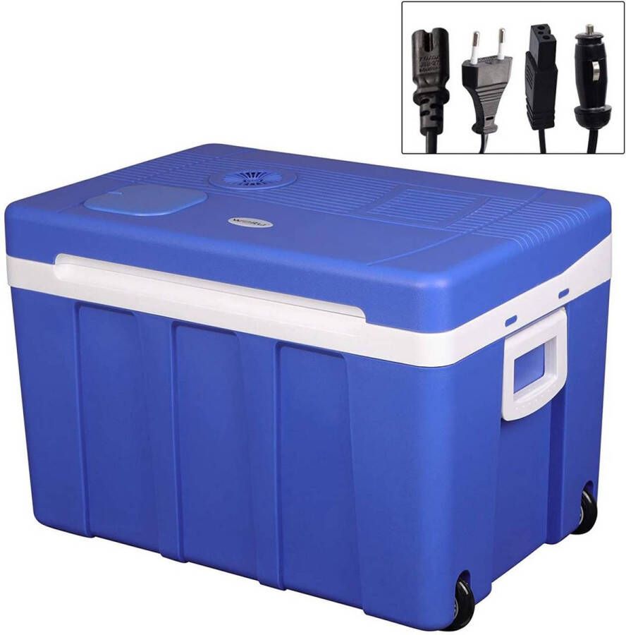 Diferza™ Koelbox Mi Rollers Voor Auto & Camping Warm-koud 50L A Blauw