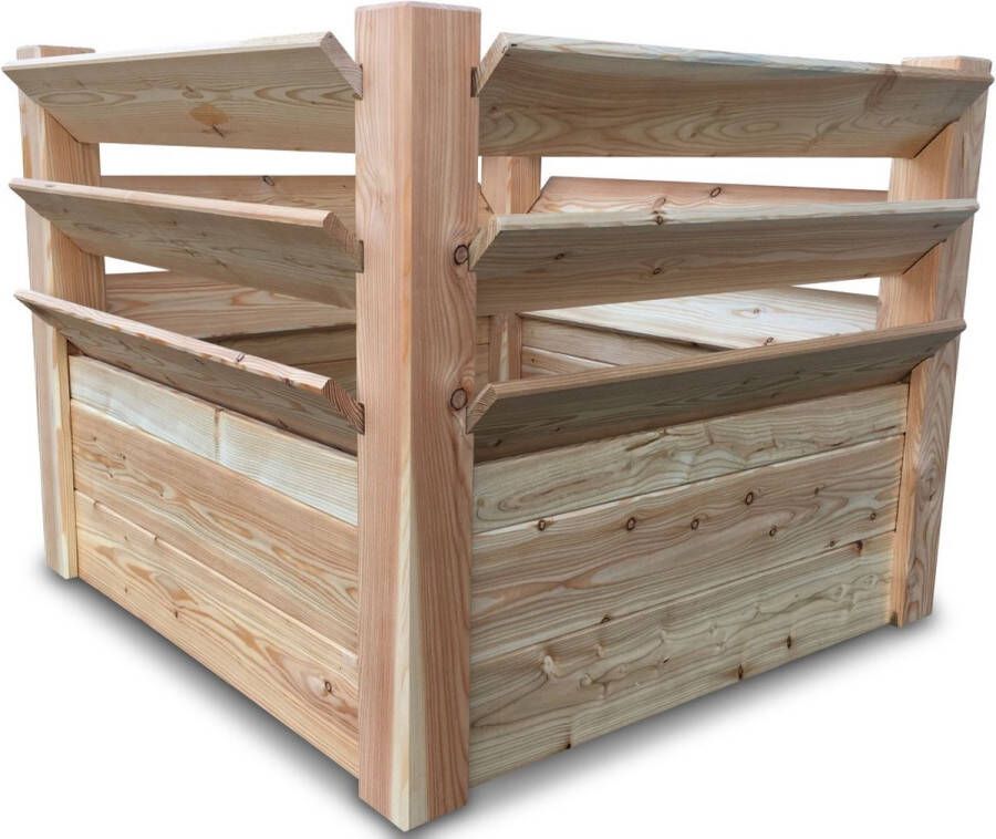 Diferza™ Stal Verhoogd Bed Kruiden Bed Gemaakt Van Onbehandeld Hout 100x100x80 Cm