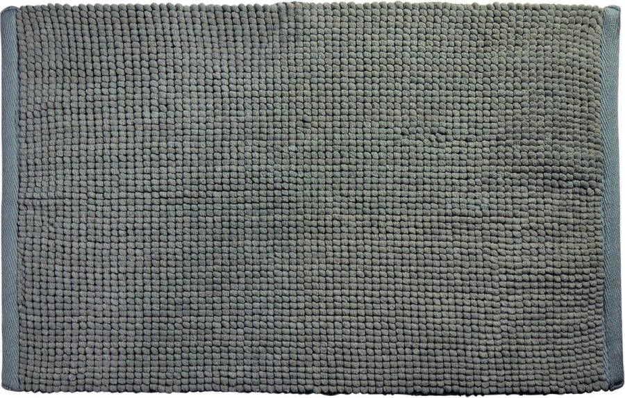 Differnz Candore badmat geschikt voor vloerverwarming – 100% microfiber – Donkergroen – 50 x 80 cm