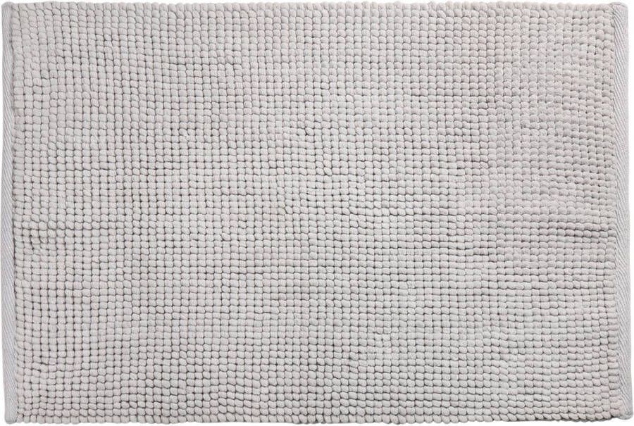 Differnz Candore badmat geschikt voor vloerverwarming – 100% microfiber – Licht grijs – 50 x 80 cm